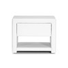 Baxton Studio Massey White Upholstered Modern Nightstand 98-4823